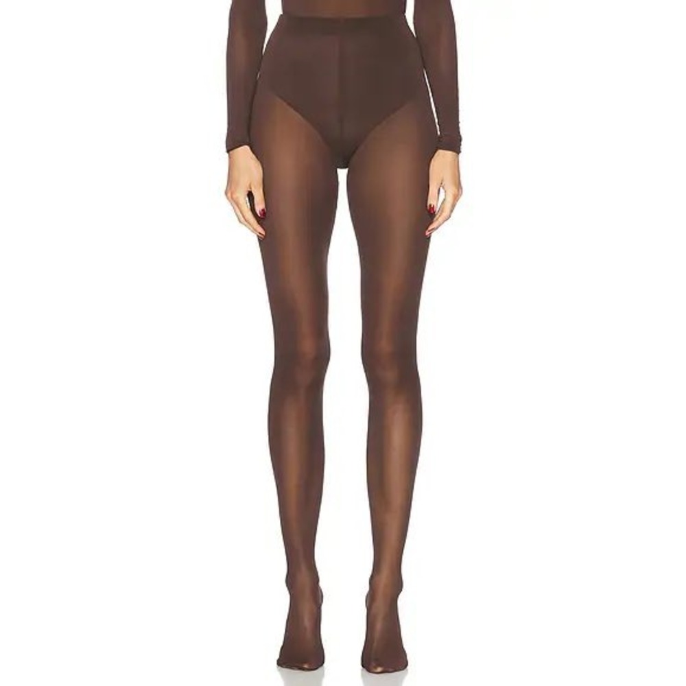 WARDROBE.NYC Sheer Tight XXS Dark Brown High Waisted W2022R14 - Picture 1 of 6